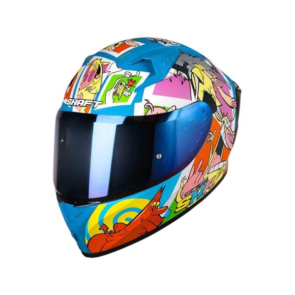 CASCO MOTO SHAFT 526SP EVO COW AND CHICKEN INTEGRAL CARTOON NETWORK